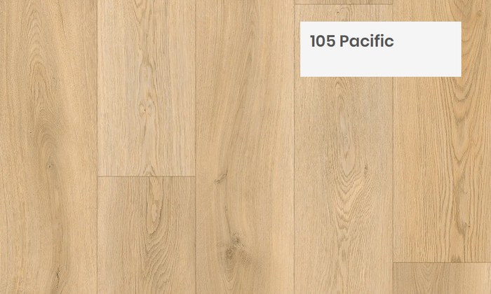 Close up of 7mm vinyl flooring in the colour 105 Pacific by Woden Flooring sold by Advanced Flooring in Kitchener-Waterloo.