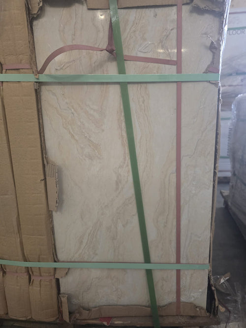 $1/Sq.ft - Sahara Cream Vein Porcelain 18x36 tile
