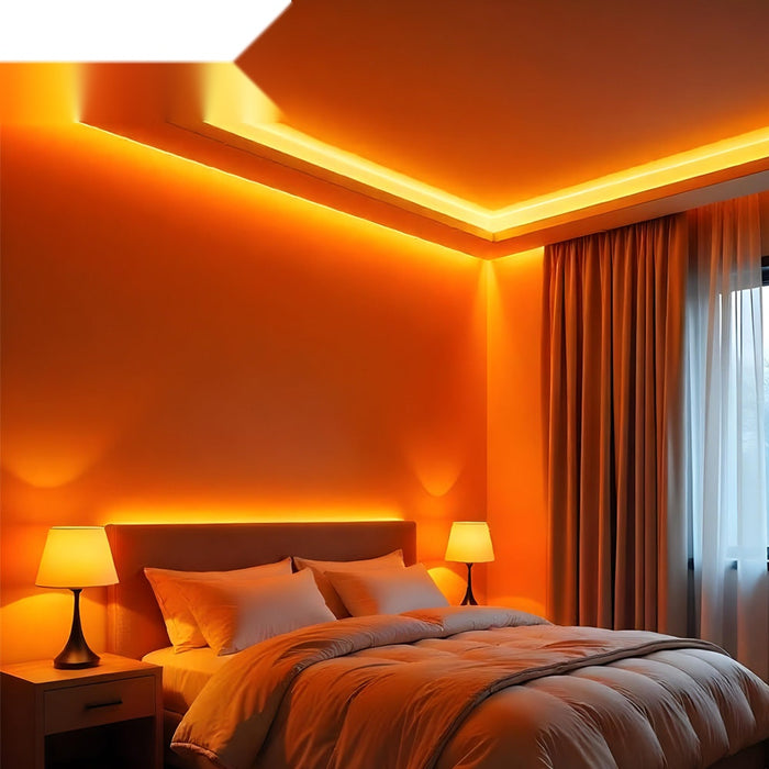 25.21mm x 17.5mm Corner Aluminum Profile with PC Cover - 2m Kit (0.9mm Thickness)