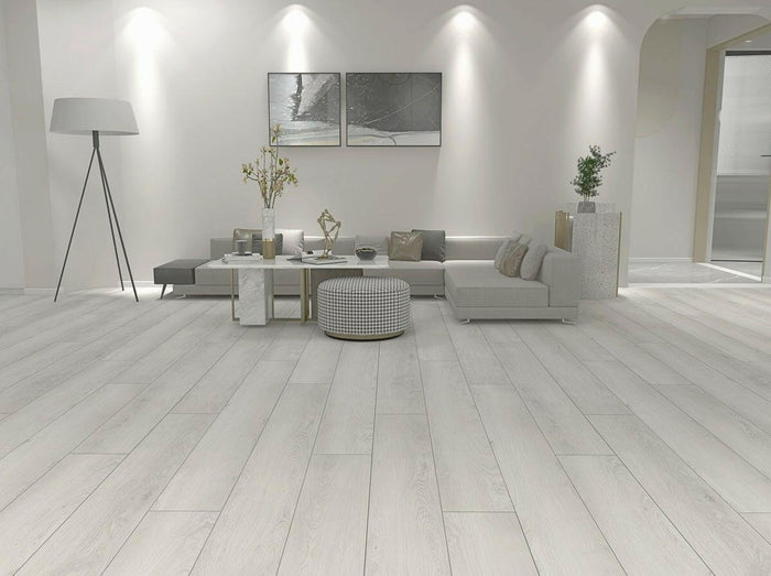 Beautiful room with 9mm vinyl flooring installed in the colour Vanilla Coconut by Woden Flooring sold by Advanced Flooring in Kitchener-Waterloo.