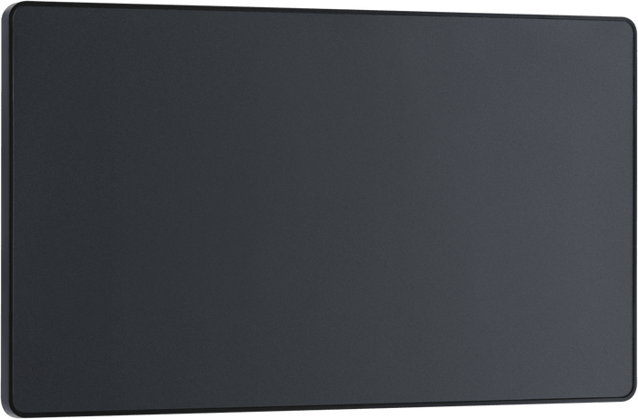 BG Evolve Matt Grey Double, blank plate - PCDMG95B-01