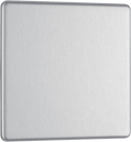 BG Nexus Flatplate Brushed Steel 1G blank plate - FBS94-01