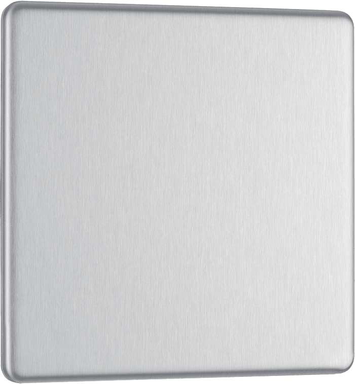 BG Nexus Flatplate Brushed Steel 1G blank plate - FBS94-01