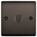 BG Nexus Metal Black Nickel 2 Gang Dimmer Switch