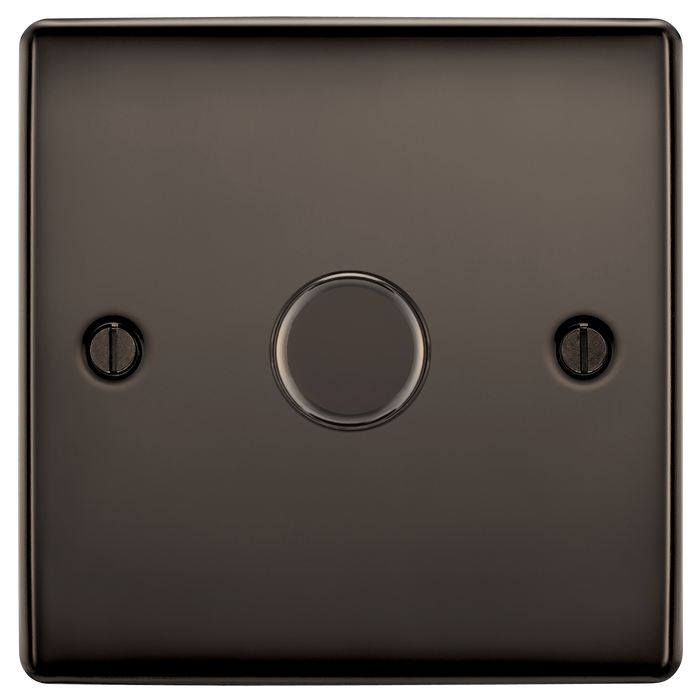 BG Nexus Metal Black Nickel 2 Gang Dimmer Switch