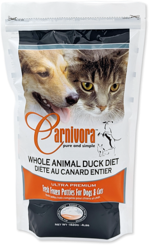 Carnivora Duck Frozen Raw Food 4LB or 24LB