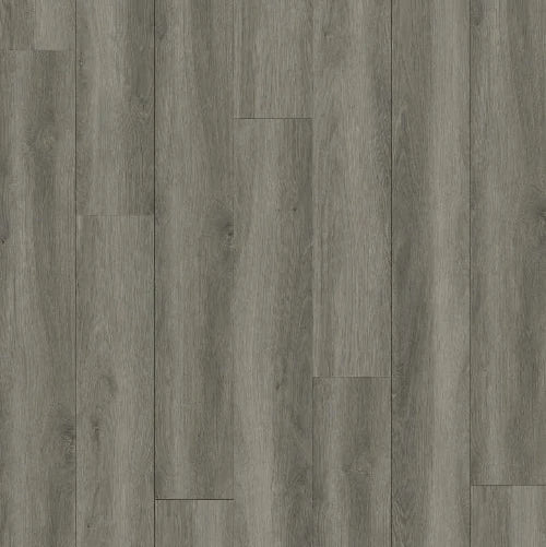Close-up of gray wood-patterned flooring