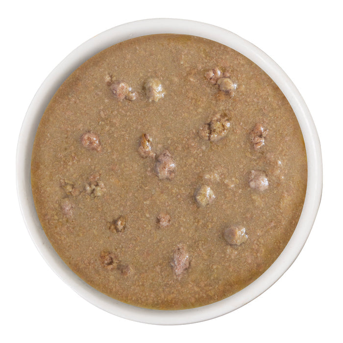 BFF Best Feline Friend Chicken & Salmon Shine Bright is a delicious brown gravy meal made with wholesome ingredients, perfect for cats who love gravy.