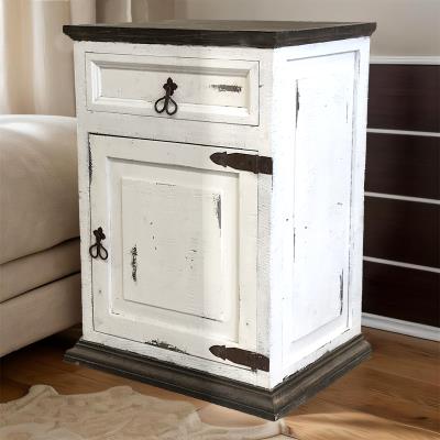Nightstand in Distressed White (Right)