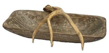 Rectangular Antler Bowl - White