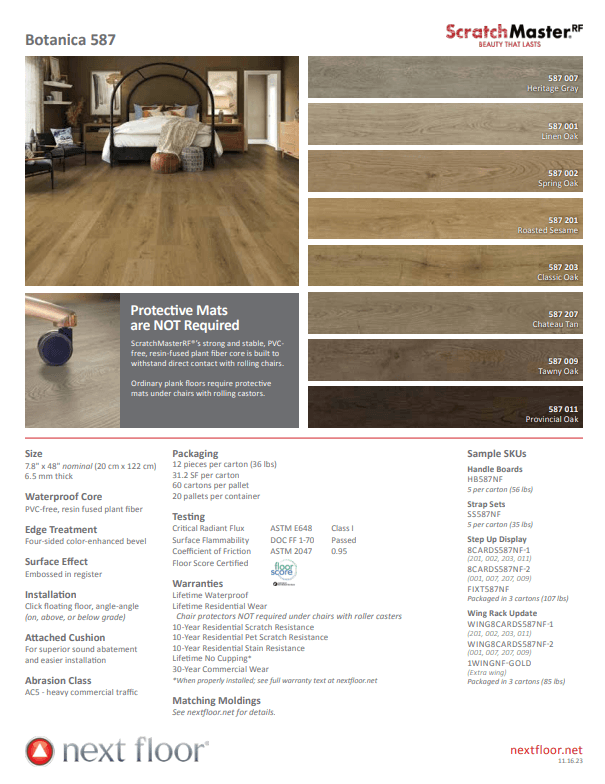 Roasted Sesame 587 201- Nextfloor Botanica 587 Vinyl 6.5mm - ADVANCED FLOORING