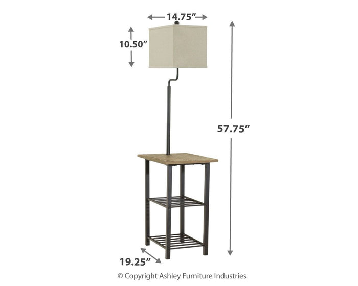 Shianne - Metal Tray Lamp  - Black