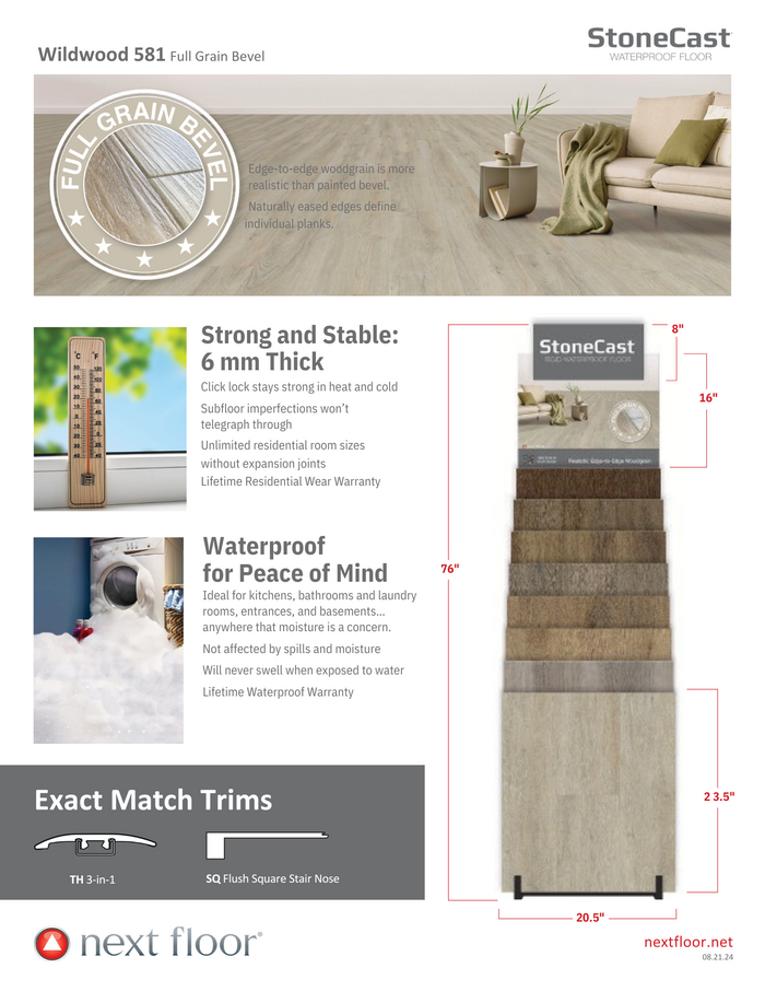 Sienna Oak 581 015 - Nextfloor StoneCast Luxury Vinyl 6mm Wildwood