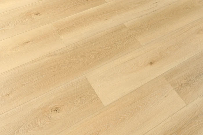 Close-up of light wood flooring with a natural finish