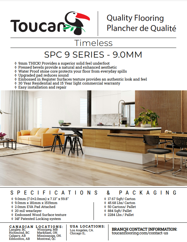 Specs for Toucan 9mm vinyl series
